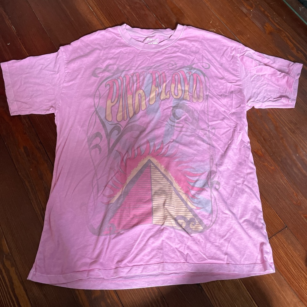 Pink American Eagle Oversized Pink Floyd Band Tee